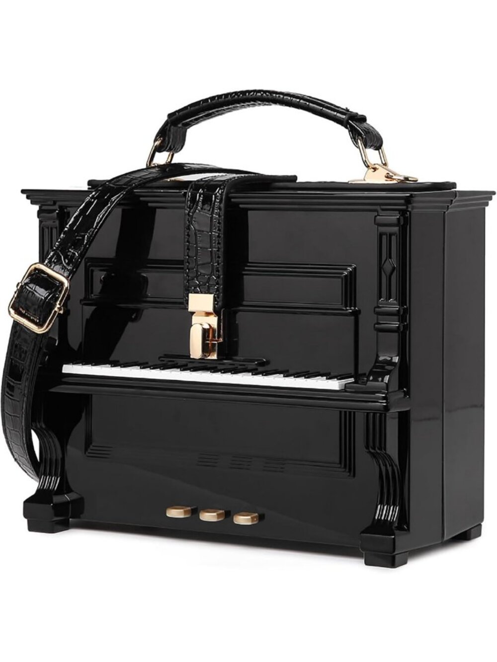 Chic Acrylic Piano Crossbody Bag | Stylish Shoulder Handbag | Unique Piano Purse